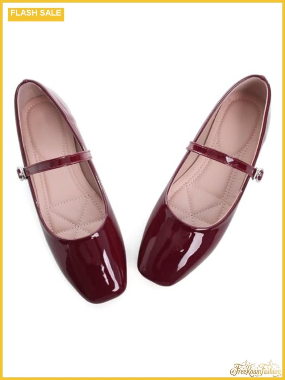 Mary Jane Ballet Flats Slip On Soft PU Leather Round Toe